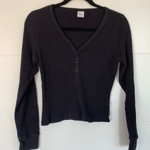 Aritzia TNA Thermal Waffle Henley